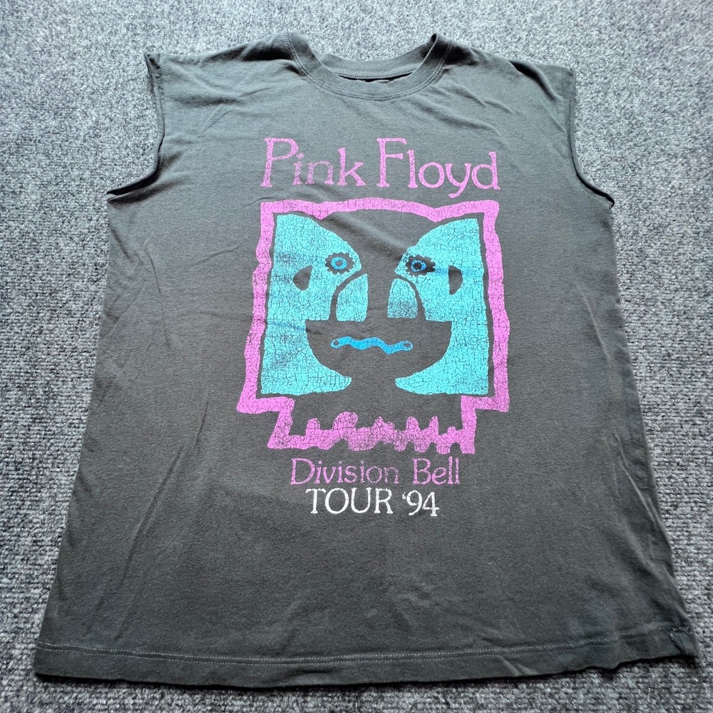 Pink Floyd Division Bell Tour 94 Muscle Tee Sleeveless Shirt Charcoal Small